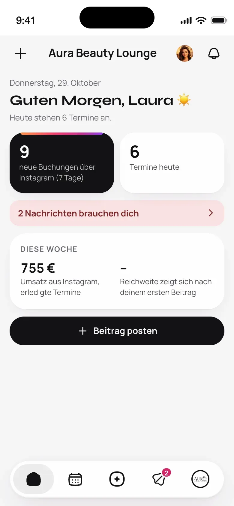 FÉYA Direct am Handy: neue Buchungen über Instagram und Fragen, die dich brauchen